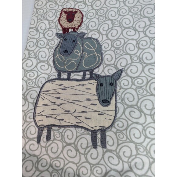 4 World Market Kitchen Towels Mother and Baby Sheep Cotton Farmhouse Decor - Picture 2 of 6